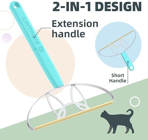 Flex MAX & Pro Pet Hair Remover Kit By LINTPLUS - Dog & Cat Hair Removal Tool for Furniture, Carpets, Rugs & Couches - Easy to Use, Reusable Carpet Scraper for Pet Hair - Image 3