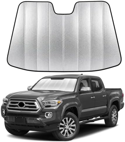 EcoNour Foldable Sun Shade Fit for Toyota Tacoma 2016-2021 2022 2023 by EcoNour