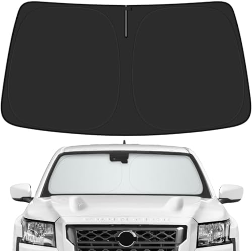 Car Windshield Sun Shade for Nissan 2022-2025 2026 Frontier Accessories (OEM Design) Reflective Foldable Heat Insulation Sunshade for Ultimate Protection by Unknown