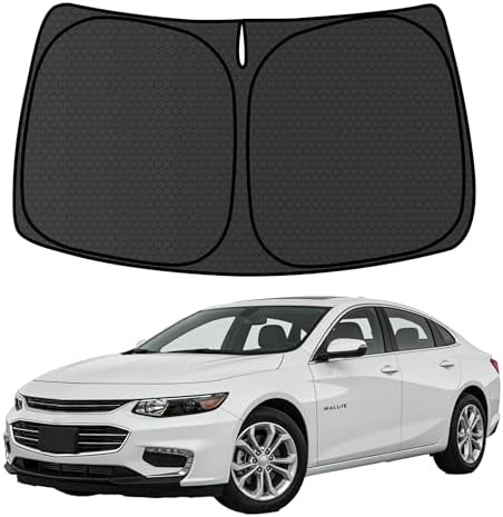 Malibu Customized Windshield Sun Shade for 2016-2025 2026 Malibu Front Window Sunshade Visor Protector Foldable Blocks UV Rays Keep Car Cooler Accessories by aatoppus