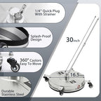 Dalmbox 16.5" Pressure Washer Surface Cleaner, 4-Wheel, 1/4” Quick Connect - Image 2