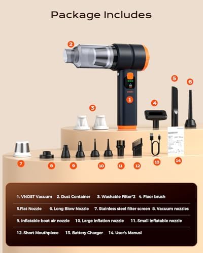VNOST Handheld Car Vacuum Cordless for Home 22 - Image 5