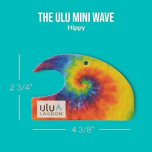 ulu Lagoon Hanging Car Air Freshener | Tropical Beach Coconut Surf Wax Scent Mini Wave | Long Lasting Car Freshener, Closet and Beyond | Made In USA | 3 Pack (Hippy) - Image 4