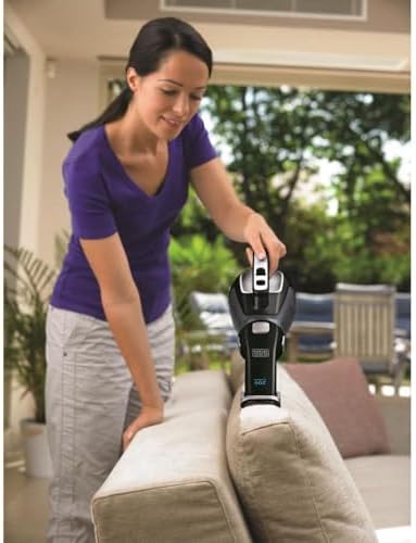 BLACK+DECKER dustbuster 20V Hand Vacuum Cordless Rechargeable, Car Vacuum Portable, Powerful Suction AdvancedClean Hand Vac with Extendible Crevice Tool, Flip-Up Brush and Charging Base (BDH2000L) - Image 4