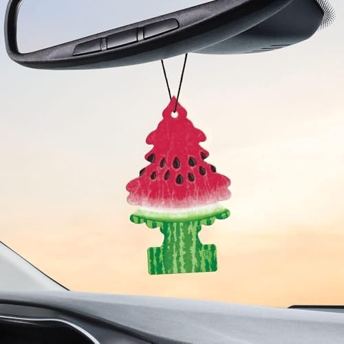 LITTLE TREES Car Air Freshener | Hanging Paper Tree for Home or Car | Watermelon Scent | 6 Pack - Image 4