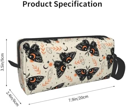 Gothic Witchy Butterfly Makeup Bag for Women | Small Travel Cosmetic Pouch with Zipper, Compact Makeup Organizer Bag for Purse, Toiletries, Skincare & Daily Essentials - Image 3