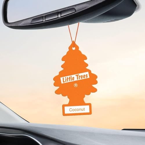Little Trees Hanging Car and Home Air Freshener, Coconut Scent, 10 Pack - Image 3