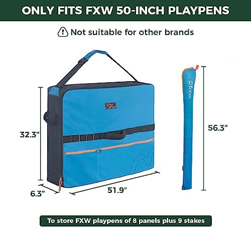 FXW Dog Playpen Storage Bag, Designed for RV Trips, Blue, 1 Pack | Fits FXW Pens Only(50" H 8 Panels & 9 Stakes), Comfortable Carry, Neat Storage, Wear-Resistant, Patented - Image 3