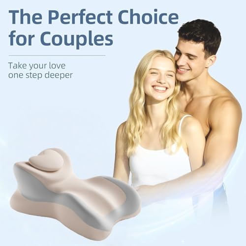 Memory cotton wedge pillow for adults, hip pad for couples, multifunctional support bed pillow with detachable pillowcase, suitable for sleeping, sitting, prone and reading（A loving gift） (Beige) - Image 3