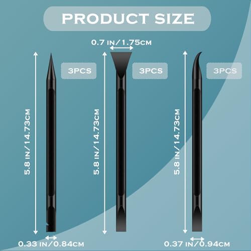 Crevice Cleaning Tool,Plastic Scraper Set Detailing Kit,9 Pcs Car Detailing Supplies for Tight Crevices,Label Removal,Non-Scratch Implement for Dirt,Kitchen,Car Interior Details - Image 2