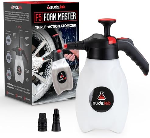 Suds Lab F5 Foam Master, Triple-Action Pump Sprayer, 3 Nozzles, 70 oz. by SudsLab