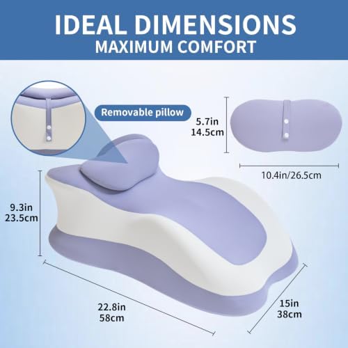 Intimacy Pillow & Sweet Spot Pillow for Couples – Ergonomic Memory Foam Cushion, Multi-Use Wedge Pillow for Daily, Breathable Removable Cover, High-Density Foam, Ideal for Bedroom (Purple) - Image 2