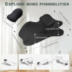 27° Couples Pillow, Intimacy Pillow for Couples, Ergonomic Comfort Companion Pillow,Memory Foam Wedge for Intimacy Support & Comfort,Black - Image 7