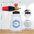 DUSICHIN Foam Cannon Snow Foam Car Washer 4000 PSI Pressure, Wide Neck Adjustable Nozzle 1L Container Additional 1.04mm Orifice Nozzle Soap Cannon for Sprayer Gun DUS2401 - Image 5