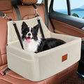 Dog Car Seat for Large Medium Sized Dogs, Washable Car Dog Bed Under 55 lbs | Dog Booster Seat for 2 Small Dogs, Elevated Cushion, Detachable Cover, Pet Car Seat with Storage Pockets, 2 Safety Belts by NEEZUKAR