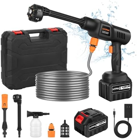 Portable Cordless Pressure Washer, 600PSI Brushless Handheld Wash Machine by MYPIN