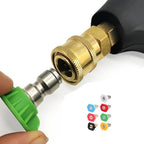 7 Nozzle Tips Set with Holder, 1/4 Inch Universal Connector, Car Washer Accessories, Cordless Portable Washer mini Car Washer - Image 5