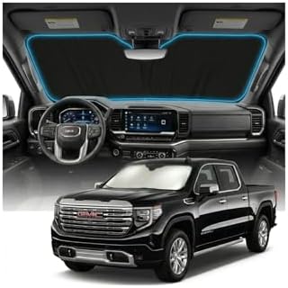 for GMC Sierra 1500 Sun Shade Windshield Cover - Custom Fit Sierra 1500 Accessories 2019-2025 2026 Sunshade Foldable UV Protection & Heat Shield Sun Visor Accessories by Unknown