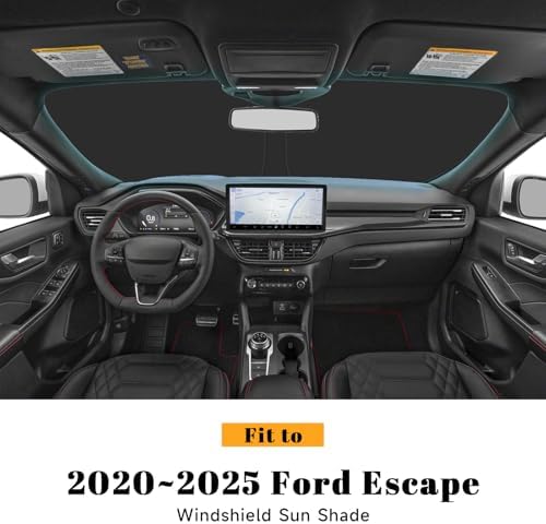 Car Windshield Sun Shade for Ford 2020-2025 2026 Escape Accessories (OEM Design) Reflective Foldable Heat Insulation Sunshade for Ultimate Protection - Image 2