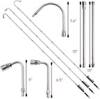 Xiny Tool Pressure Washer Extension Wand, 10 Pack Power Washer Lance with 6 Atomization Nozzle Tips,1 Gutter Cleaner Attachment Curved Rod, 1/4" Quick Connect, 4000 PSI - Image 2