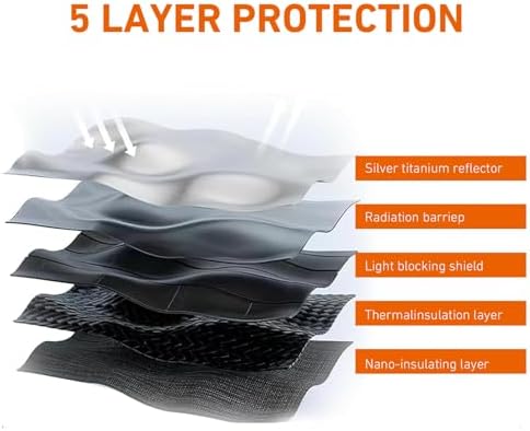 6 PCS Car Windshield Sunshades, Reflective Sun & Heat Insulation Shield Kit, Double-Sided Full Blackout Privacy Protection Cover, Foldable Shade for Most Cars SUVs (Silver) - Image 4