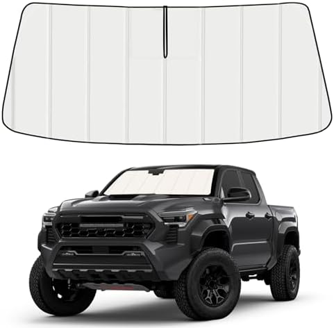 Windshield Sun Shade for Toyota Tacoma 2024-2026, Accordion Folding Design by Fonowka