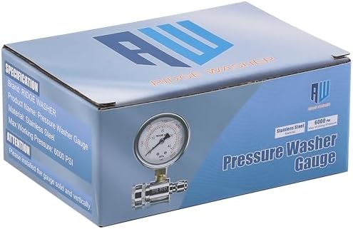RIDGE WASHER Pressure Washer Gauge with 3/8'' Quick Connect Socket and Plug - Image 5