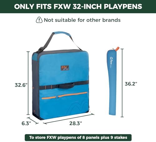 FXW Dog Playpen Storage Bag, Designed for RV Trips, Blue, 1 Pack | Fits FXW Pens Only(32" H 8 Panels & 9 Stakes), Comfortable Carry, Neat Storage, Wear-Resistant, Patented - Image 3