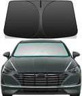 Windshield Sun Shade for Hyundai Sonata 2020-2026, 4-Layer 240T Foldable UV Block Car Accessory to Cool Interior by Unknown