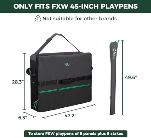 FXW Dog Playpen Storage Bag, Designed for RV Trips, Black, 1 Pack | Fits FXW Pens Only(45" H 8 Panels & 9 Stakes), Comfortable Carry, Neat Storage, Wear-Resistant, Patented - Image 3