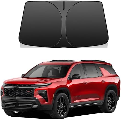 Windshield Sun Shade for Chev-rolet/Chevy Traverse 2018-2026 Foldable Car Front Window Sunshade Accessories 4-Layer 240 T Sun Visor Protector Reflective Cover Block UV Rays & Sun Heat by Unknown