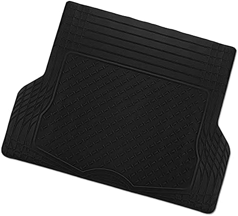 ZONETECH All Weather Rubber Semi Pattern Cargo Liner Trunk Floor Mat – Premium Quality Black Heavy Duty Cargo Trunk Floor Mat - Image 2