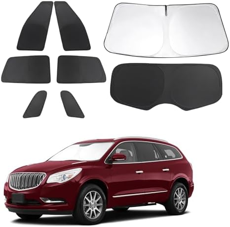 TINGLU Window Shades for Buick Enclave 2010-2017 Accessories Car Side Full Windows Cover Camping Rear Triangular Windshield Sun Shade Sun UV Rays Privacy Protection 8PCS by TINGLU