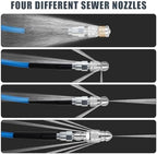150FT Sewer Jetter Kit for Pressure Washer 5800PSI Drain Cleaner - Image 5