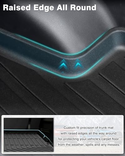 Powerty Trunk Mat for Honda Pilot 2016-2022, All Weather TPE Cargo Mat Liner for Pilot Rear Trunk - Image 5