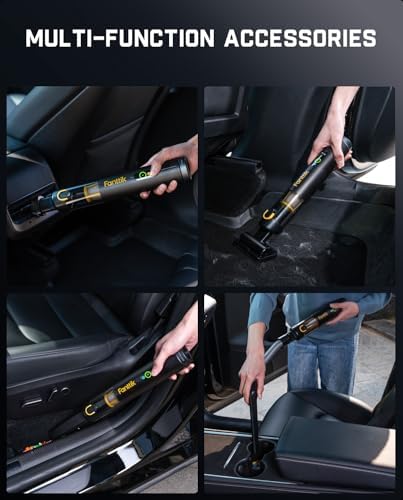 Fanttik Slim V10 Mate Cordless Car Vacuum, 4-in-1 Portable Mini Handheld Vacuum, 17000pa Suction Power, Upgraded Smart Display, 2 Suction Modes for Car, Office Desk, Keyboards - Image 5