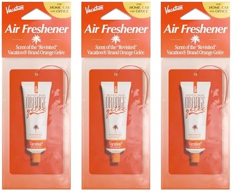 Vacation Car Air Freshener 3-Pack, Orange Gelée Scent by Vacation