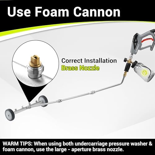 M MINGLE 16 Inch Undercarriage Washer Attachment with Foam Cannon, 4000PSI - Image 2