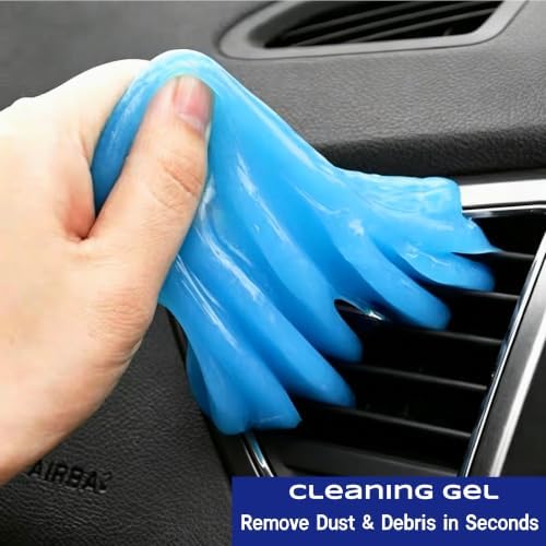 9 Pcs Car Detailing Brushes Kit, Car Interior Cleaning Tool with Cleaning Gel - Image 7