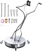 TOR 24" Pressure Washer Surface Cleaner with 4 Wheels, Surface Cleaner for Pressure Washer, Stainless Steel Dual Handle Power Washer Surface Cleaner for Concrete, Driveway, Patio, Sidewalk by Unknown