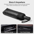 Upgraded Car Windshield Sun Shade Umbrella, Foldable Car Umbrella Sunshade, Sun Protection & Heat Insulation Windshield Sunshades, 90% UV Resistant Front Window Cover, for Most Vehicles (#02) - Image 6