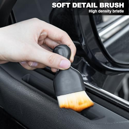 ThinkLearn Car Detailing Kit Brush Set with Cleaning Gel, Car Accessories - Image 4