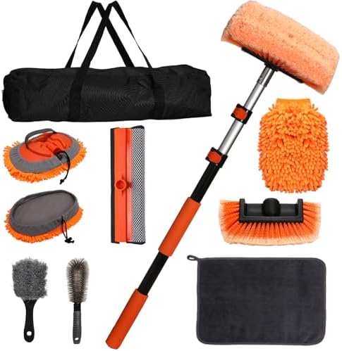 60" Extendable Car Wash Brush Kit with Long Handle by Unknown