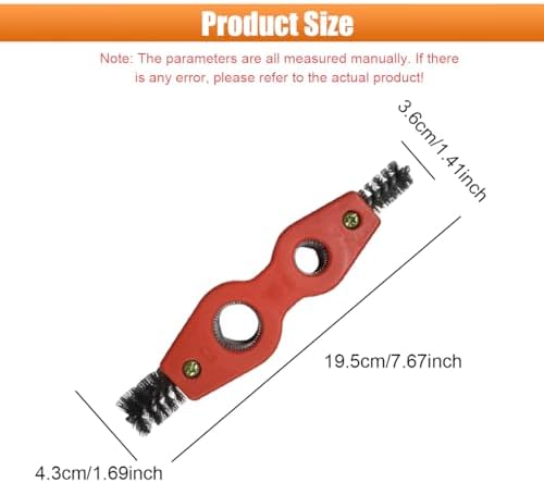 4 in 1 Car Battery Terminal Cleaning Brush, Anti-Rust Copper Pipe Cleaner, Anti-Corrosion Battery Terminal Brush, Universal Marine Plumbing Installation Soldering Brazing Accessories (Red) - Image 2