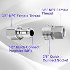M MINGLE Pressure Washer Adapter, 2 Sets 3/8 Inch NPT Quick Connect Fitting - Image 3