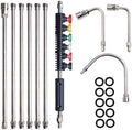 Xiny Tool Pressure Washer Extension Wand, 10 Pack Power Washer Lance with 6 Atomization Nozzle Tips,1 Gutter Cleaner Attachment Curved Rod, 1/4" Quick Connect, 4000 PSI by XinyTool