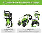 GreenWorks 5210902 15" Extension Included Surface Cleaner, Green - Image 2