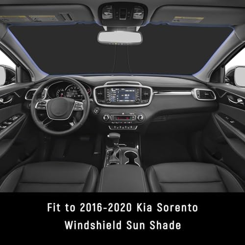 Windshield Sun Shade for Kia 2016-2020 Sorento Accessories (OEM Size) Auto Interior Front Window Sun Visor Heat Protection - Image 2