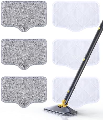 6 Pack Steam Mop Pads, Compatible with KS-7883/KS-7880 by ScrubWiz