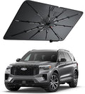 Windshield Sun Shade for Ford Explorer 2020–2026, Foldable Umbrella Sunshade with 100% UV Block, Multi-Layer Heat Insulation, Reinforced 10-Rib Frame, Keeps Car Cooler, Summer Car Accessory by Amadaw